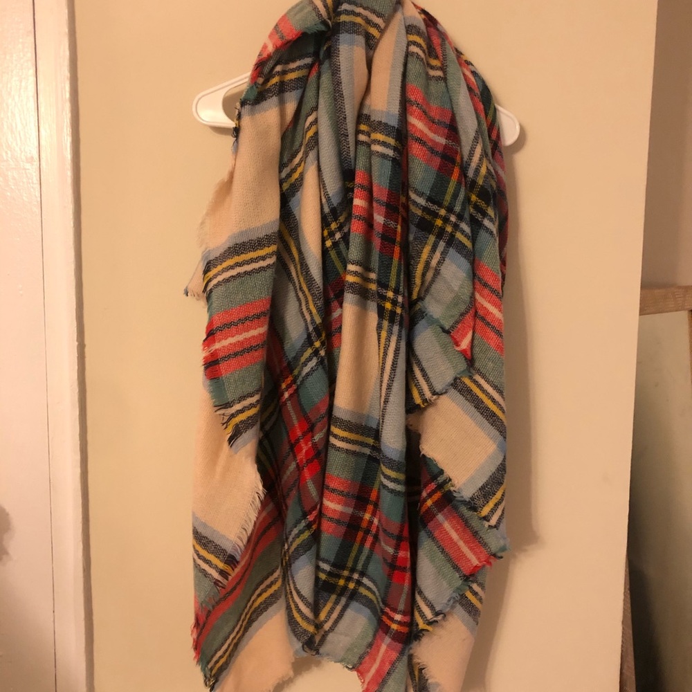 Plaid Blanket Scarf